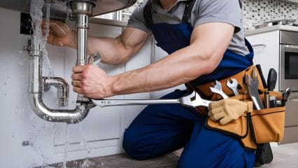 Technician using electronic equipment to detect a plumbing leak in Fort Lauderdale